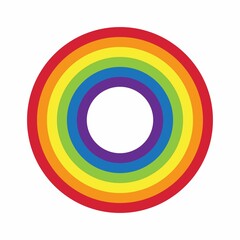 Obraz premium rainbow circle illustration vector