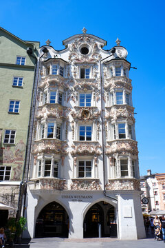 INNSBRUCK, AUSTRIA - May 26, 2022: Helbling House downtown Innsbruck