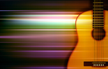 abstract dark blur music background with acoustic guitar - 509576860