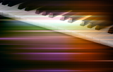 abstract green blur music background with piano keys - 509576883