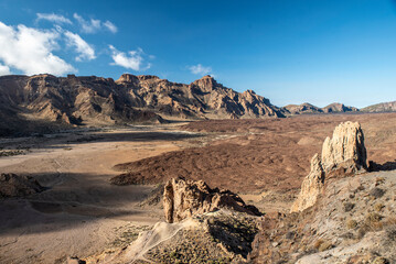Volcanic landscape on the island of La Palma in the archipelago of the Canary Islands