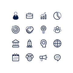 Business icon set, vector illustration