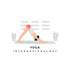 Yoga concept flat design illustration