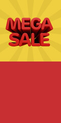 A beautiful 3d illustration with discount for big sales. Special Offer banner. Sales promotion tag.