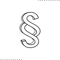 Fototapeta premium section symbol vector graphic isolated on white