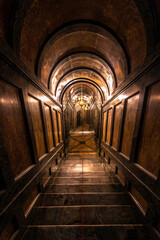 Descent to the Royal Crypt of the Escorial Monastery.
