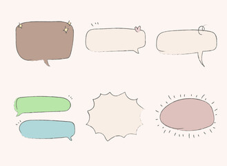 Hand drawn speech bubbles