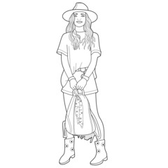 Fashion Coloring Pages for girls .Trendy coloring pages 2022
