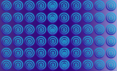 abstract vector geometric background with circles in blue gradient color