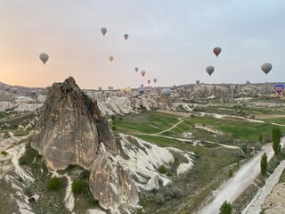 Beautiful rocks in Goreme national park, Cappadocia, Turkey