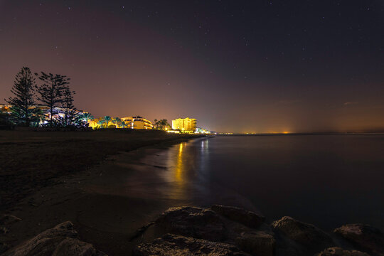 photographing the Mediterranean coast of Denia, night photography