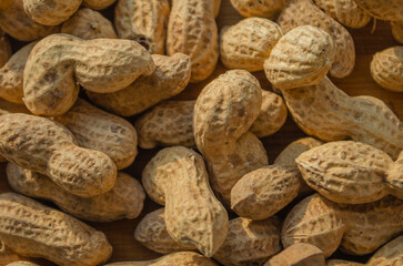Peanuts background. A lot of peanuts. 
