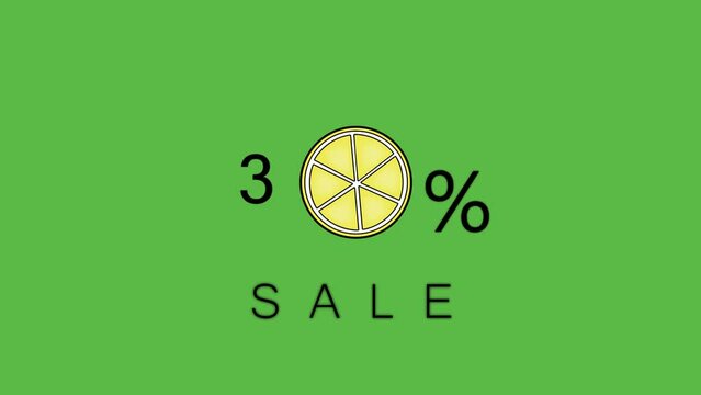 sale. Discounts. 10, 20,30,40,50% discounts. 4K video illustration.
