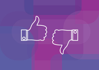 Fototapeta premium thumb up and down