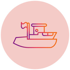Fototapeta premium Rescue Boat Icon