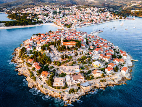 Primosten City Drone Shot