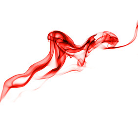 Obraz na płótnie Canvas line red smoke effect, Isolated white background 
