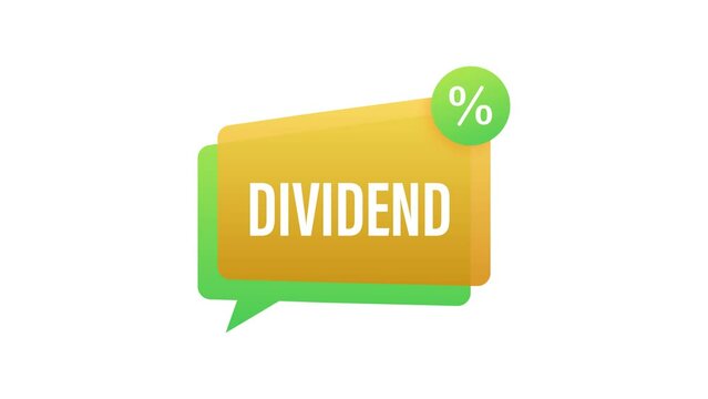Dividend s. Business financial investment. Public company payback profit. Motion graphics 4k