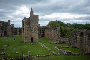Inside the grounds of the medieval Warkworth Castle which was home to the powerful Percy family in the late Middle Ages