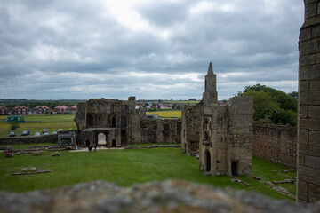 Inside the grounds of the medieval Warkworth Castle which was home to the powerful Percy family in the late Middle Ages