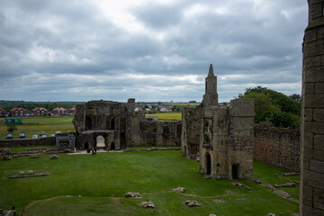 Inside the grounds of the medieval Warkworth Castle which was home to the powerful Percy family in the late Middle Ages