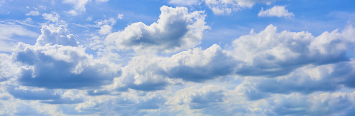 blue sky with cloud for panorama background                                             