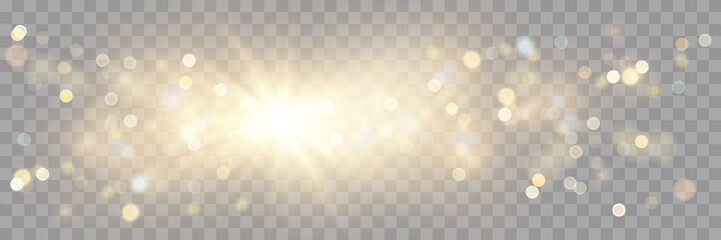 Vector transparent sunlight special lens flare light effect. PNG