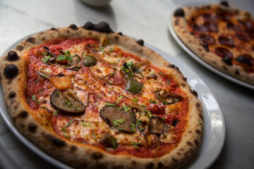 Roasted vegetable cheese pizza