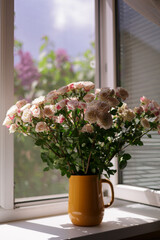 flowers in a window