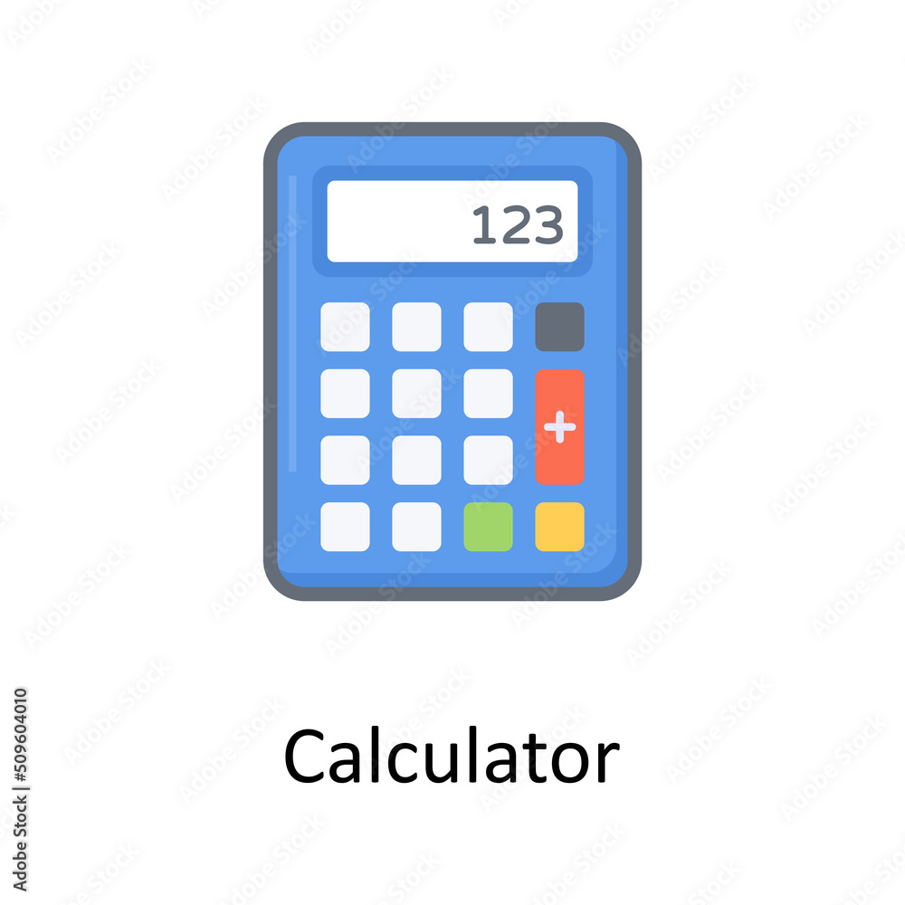 Poster calculator vector flat icon for web isolated on white background eps 10 file