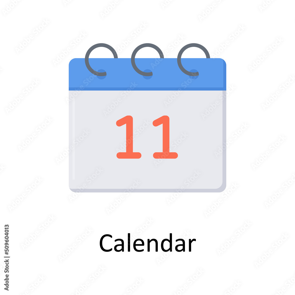 Poster calendar vector flat icon for web isolated on white background eps 10 file