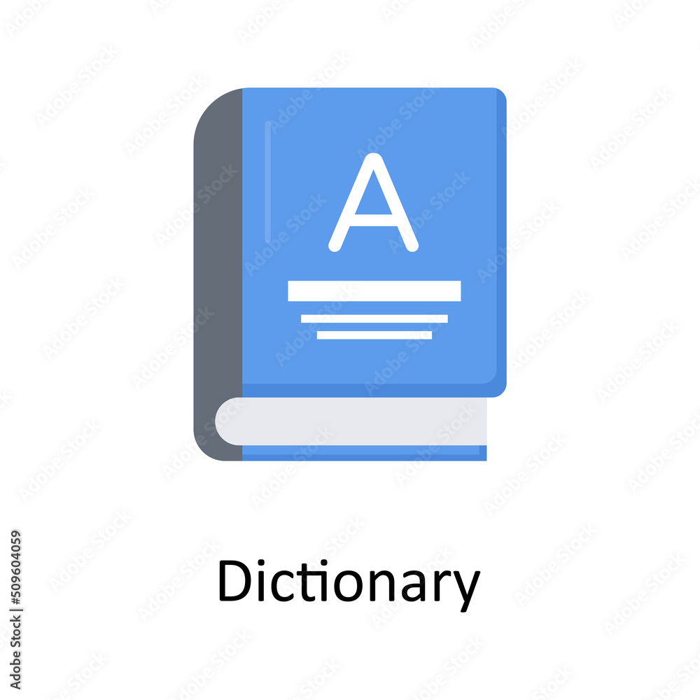 Poster dictionary vector flat icon for web isolated on white background eps 10 file