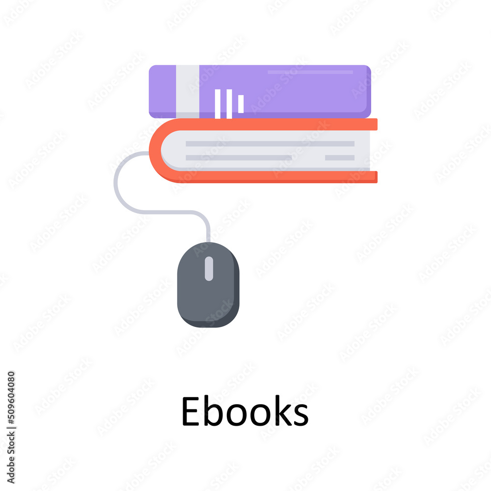 Poster e books vector flat icon for web isolated on white background eps 10 file
