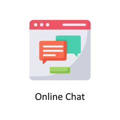 Online Chat vector flat icon for web isolated on white background EPS 10 file