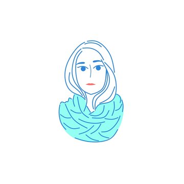 recommend clip art: girl in blue dress