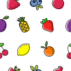 seamless pattern fruits
