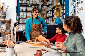 Women in Pottery Class
