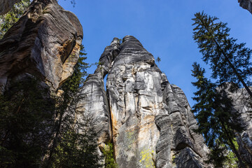 Rock towers in Adrspach, part of Adrspach-Teplice Rocks Nature Reserve, Czech Republic