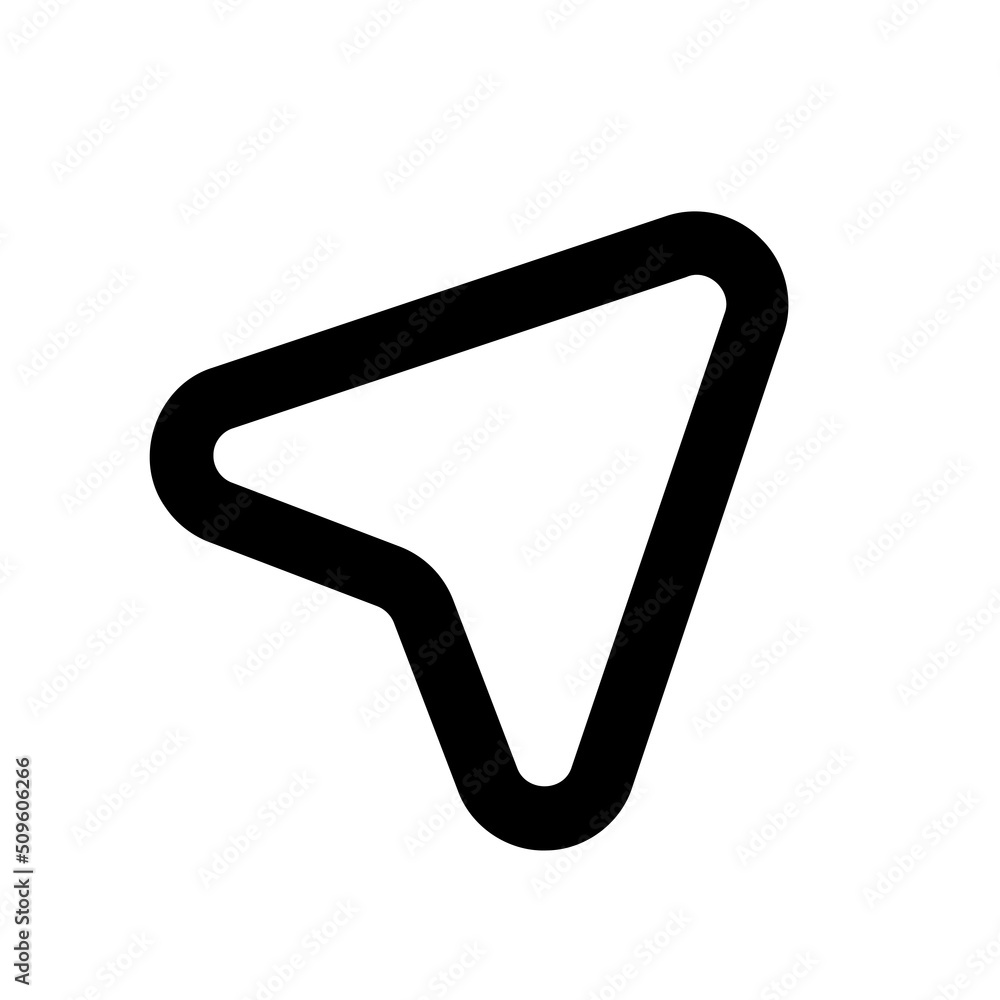 Poster direction vector icon. gps navigation arrow symbol. location icon. vector eps 10