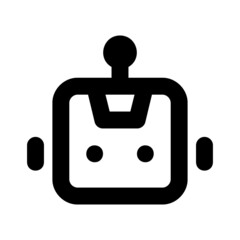 Bot vector icon. Chatbot support icon concept. Robot head symbol. Vector EPS 10