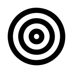 Target vector icon. Aim or goal symbol isolated on white background. Vector EPS 10