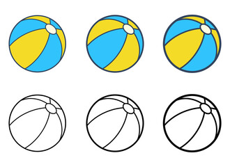Beach ball vector design illustration isolated on white background