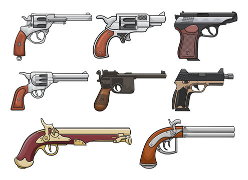 Pistol vector design illustration isolated on white background