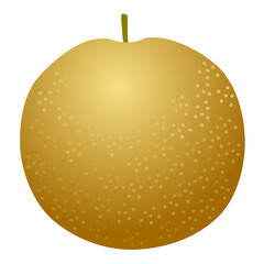 白い背景に熟した梨の実1個