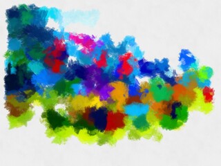 Illustration style background image abstract pattern various vibrant colors watercolor style illustration impressionist painting.