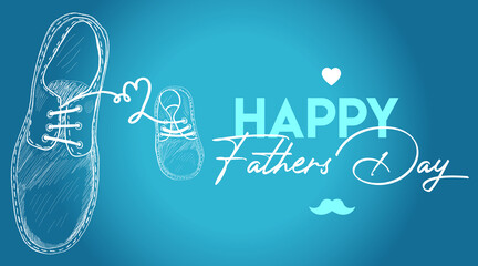 Happy Fathers day greeting card with typographic design. Vector illustration.
