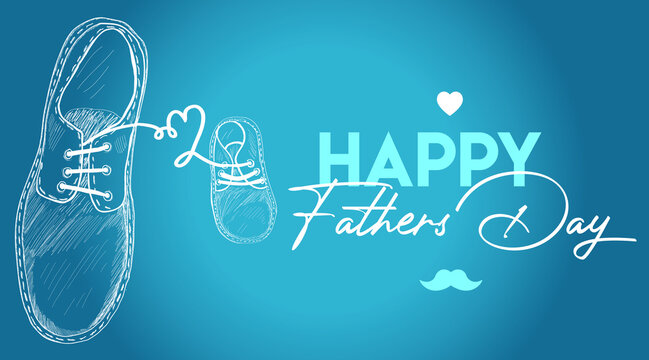 Happy Fathers day greeting card with typographic design. Vector illustration.