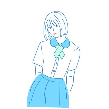 recommend clip art: girl in blue dress