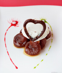 Chestnut Dessert with Ice Cream