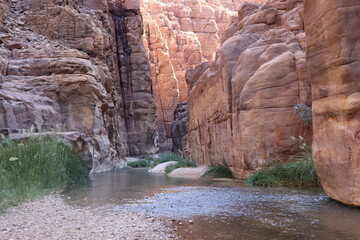 Wadi Mujib in Jordan (Arnon Stream) beautiful Valley near the dead sea